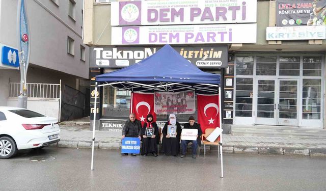 Muş'ta evlat nöbeti sürüyor