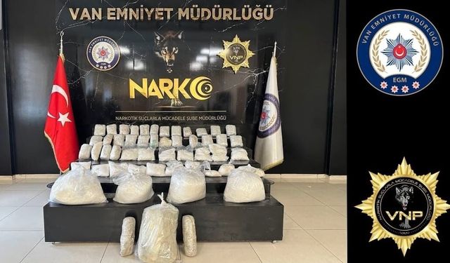 Van'da kamyonette 90 kilo uyuşturucu yakalandı