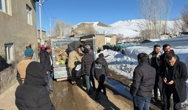 Ahlat patatesi ihtiyaç sahibi ailelere ulaştırılıyor