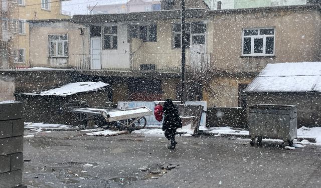 Tatvan’da Mart ayının son gününde kar sürprizi