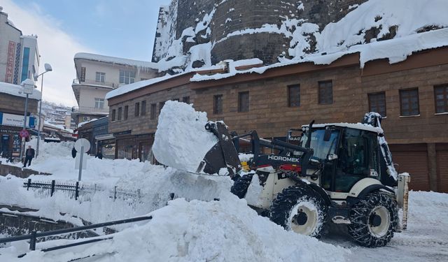 Bitlis’te kar yağışı sonrası belediye ekipleri seferber oldu