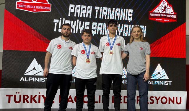 Bitlisli Sporculardan Para Tırmanışta çifte şampiyonluk