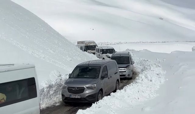 Çığ düşen Bahçesaray-Hizan karayolu 4 saat ulaşıma kapandı