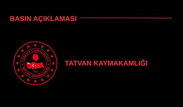 Tatvan Kaymakamlığı’ndan okul saldırısı sonrası açıklama