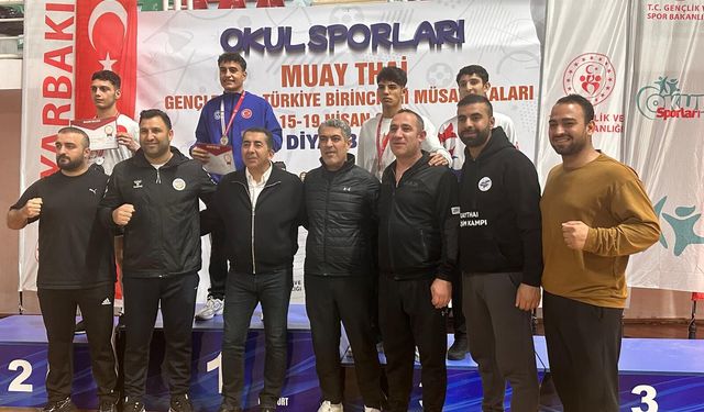 Bitlisli sporcular, Okul Sporları Gençler Muaythai Türkiye Şampiyonası’nda 9 madalya kazandı