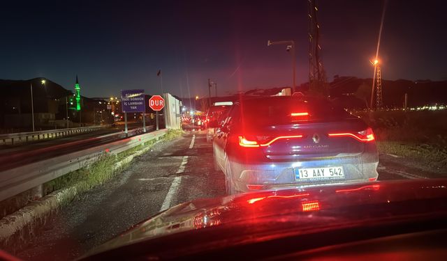 Tatvan’da Kurban Bayramı nedeniyle araç trafiği oluştu