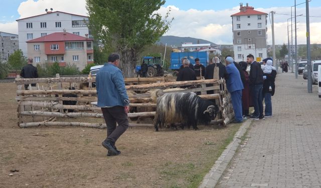 Tatvan’da arefe günü Kurban pazarlarında yoğunluk oluştu