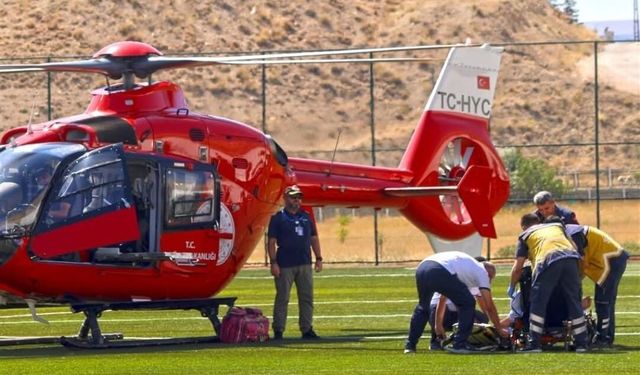 Malatya'da ambulans helikopter 82 yaşındaki hasta için seferber oldu