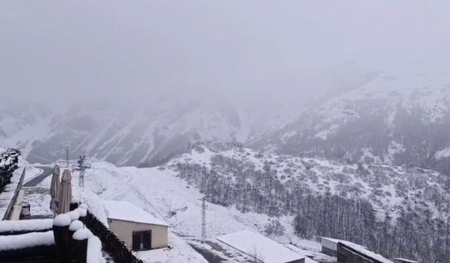 Tunceli'ye bahar ortasında kar yağışı