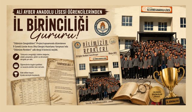 Ahlatlı öğrencilerin hazırladığı “Dilimizin Renkleri” Dergisi Bitlis İl Birincisi Oldu