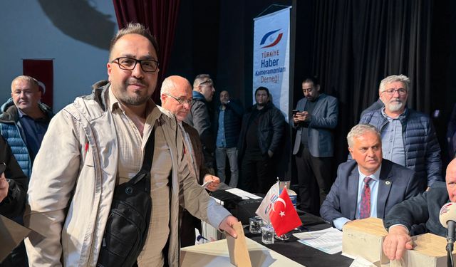 Bitlisli Gazeteci Mücahit Tarlan, Türkiye Haber Kameramanları Derneği kongresine katıldı