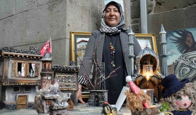Çöpe gidecek malzemeler onun ellerinde hayat buluyor