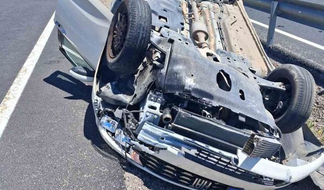 Erzincan’da otomobil takla attı: 1 yaralı