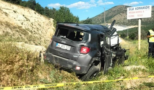 Malatya’da kayalıklara çarpan araçta bir kişi hayatını kaybetti