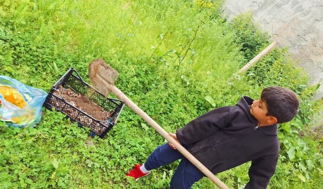 Minikler organik atıkları komposta dönüştürmeyi öğrendi