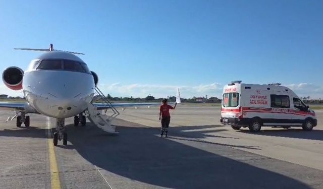 Muş'ta uçak ambulans 21 aylık bebek için havalandı