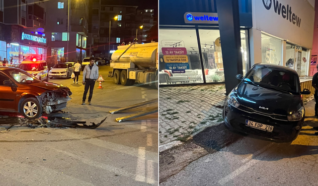 Ahlat'ta trafik kazası: Kavşakta çarpışan araçlarda 1 kişi yaralandı