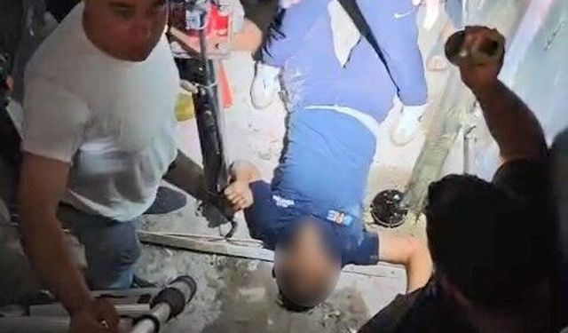 Elazığ'da asansör boşluğuna düşen gencin yardımına ekipler koştu