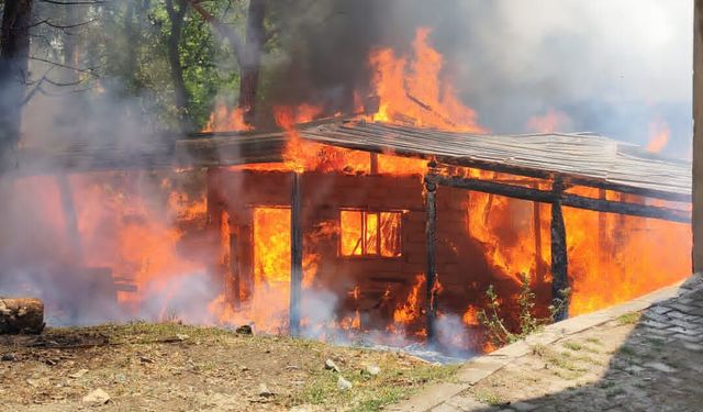 Hizan’da korkutan yangın: Alevler evi ve köy mezarlığını sardı