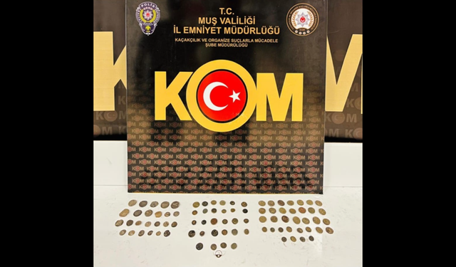 Muş'ta tarihi eser operasyonunda 86 parça tarihi obje yakalandı