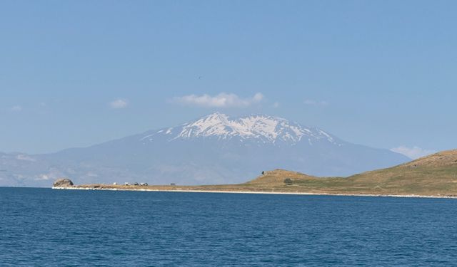 Tatvan'da doğanın üç güzelliği aynı karede buluştu