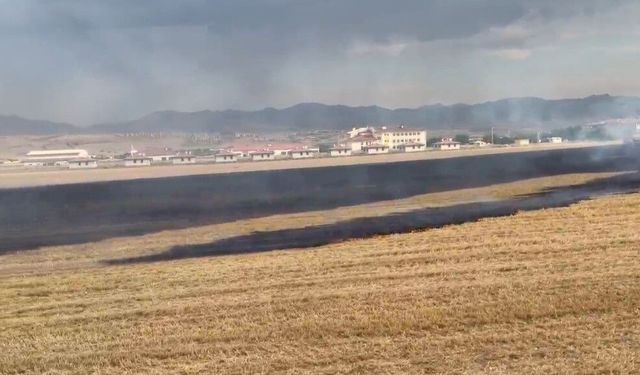 Elazığ'da anız yangını ekipler tarafından söndürüldü