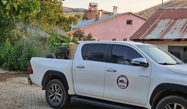 Elazığ'ın köylerinde ilaçlama çalışmaları devam ediyor