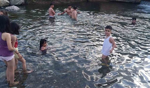 Hakkari'de sıcaktan bunalan vatandaşlar Otluca köyüne akın etti