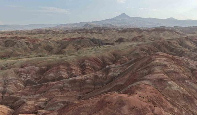 Iğdır'ın Gökkuşağı Tepeleri doğaseverlerin uğrak noktası olmayı sürdürüyor