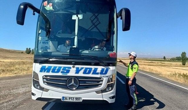 Muş'ta şehirlerarası otobüslere sıkı denetim