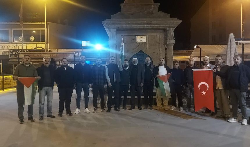 İsrail’in Sumud Filosu'na müdahalesi Ahlat’ta protesto edildi