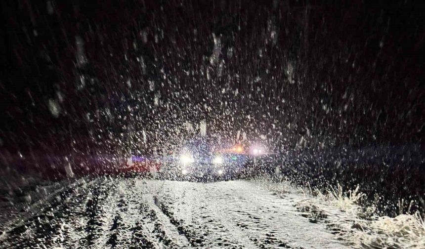 Malatya kırsalında kar yağışı etkili oluyor
