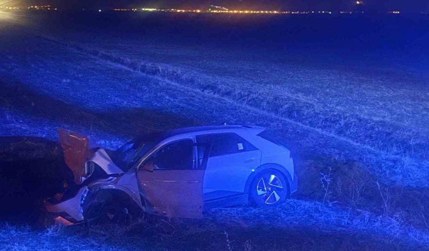 Muş’ta otomobil yola çıkan ineğe çarptı