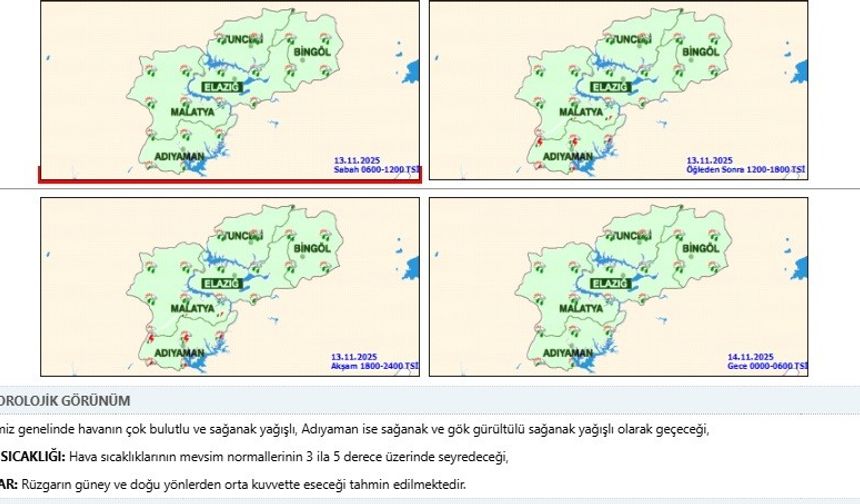 Tunceli’de sağanak yağış etkili oldu