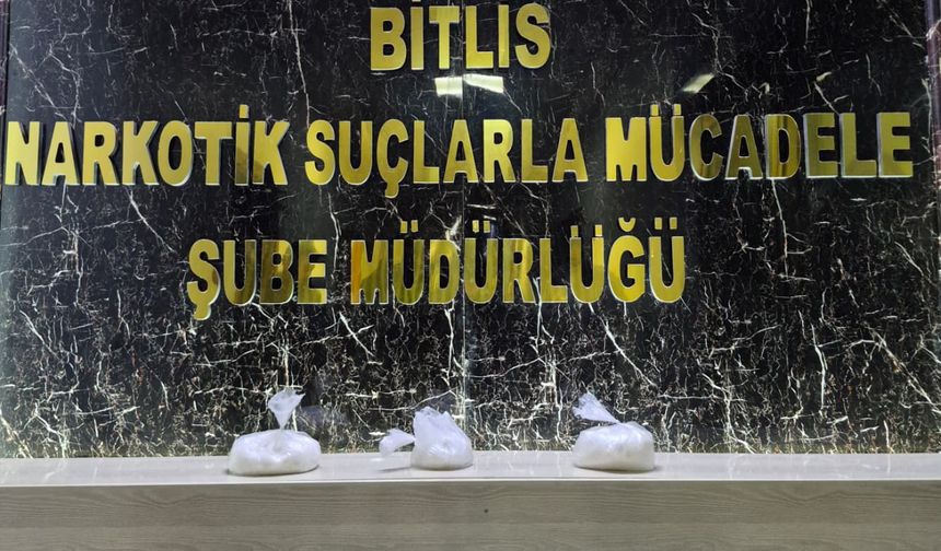 Bitlis’te Uyuşturucu Operasyonu: 3 Kilo 210 Gram Metamfetamin Ele Geçirildi