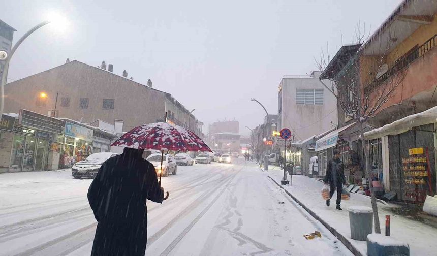 Başkale'de kar yağışı şiddetini arttırdı