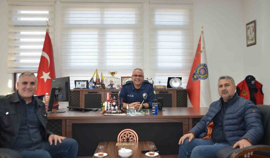 Bulanıklı gazeteciler Emniyet Müdürü Arlı'yı ziyaret etti