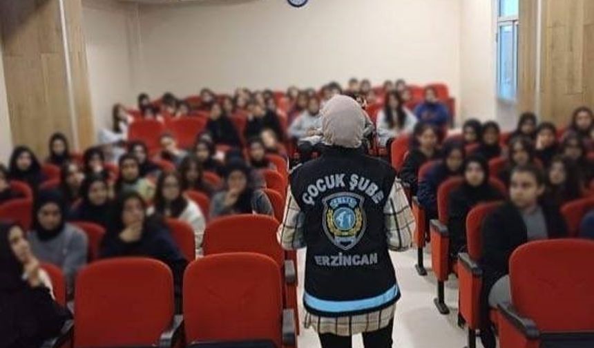Erzincan'da öğrencilere güvenlik ve siber farkındalık eğitimi verildi