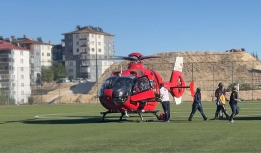 Malatya'da yaşlı hasta için ambulans helikopter seferber oldu
