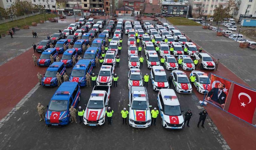 Muş'un güvenlik filosu 78 yeni araçla güçlendi