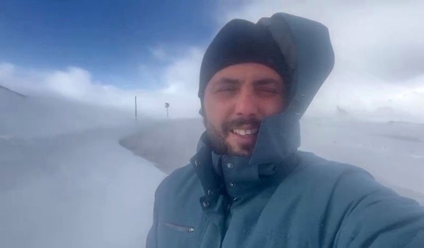 Palandöken geçidi’nde zorlu kış şartları ulaşımı olumsuz etkiledi