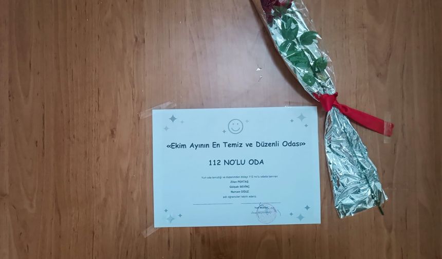 Adilcevaz KYK yurdunda temizlik bilinci için örnek uygulama