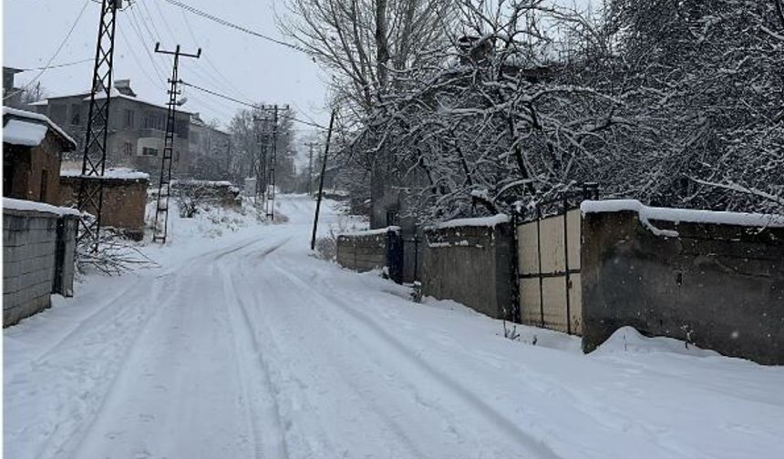 Tatvan’ın Yelkenli Köyü beyaza büründü