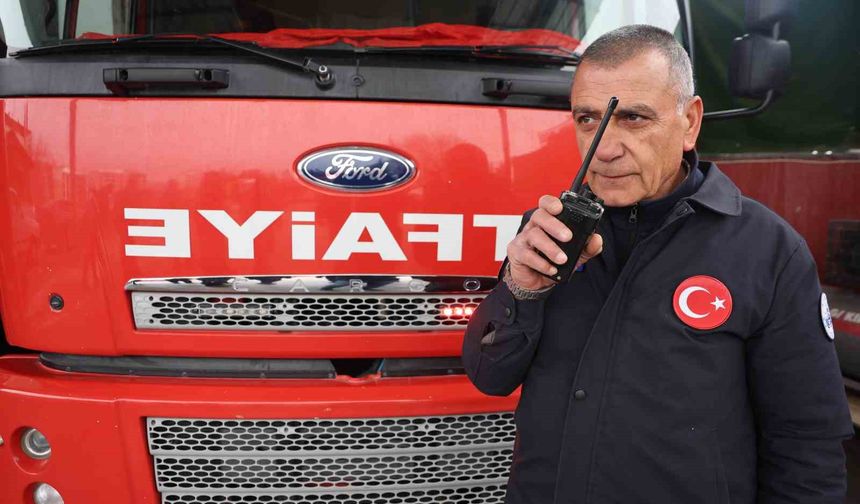 İtfaiye çavuşu 32 yıllık görevine telsiz anonsuyla veda etti