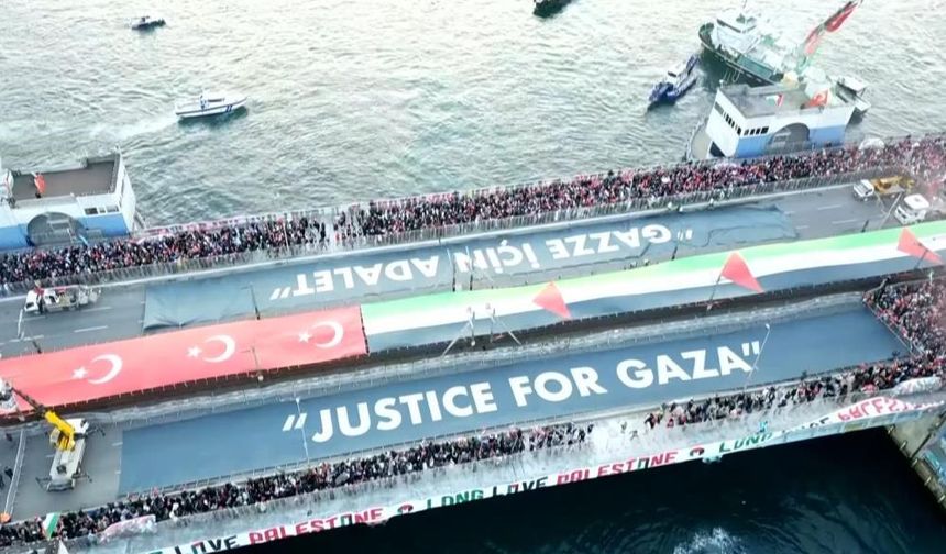 İstanbul’da büyük Gazze yürüyüşü: Gazze için adalet