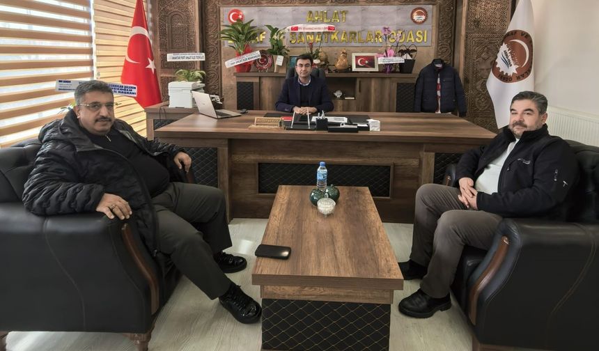 TATSO Başkanı Adabağ’dan Ahlat’taki oda başkanlarına tebrik ziyareti
