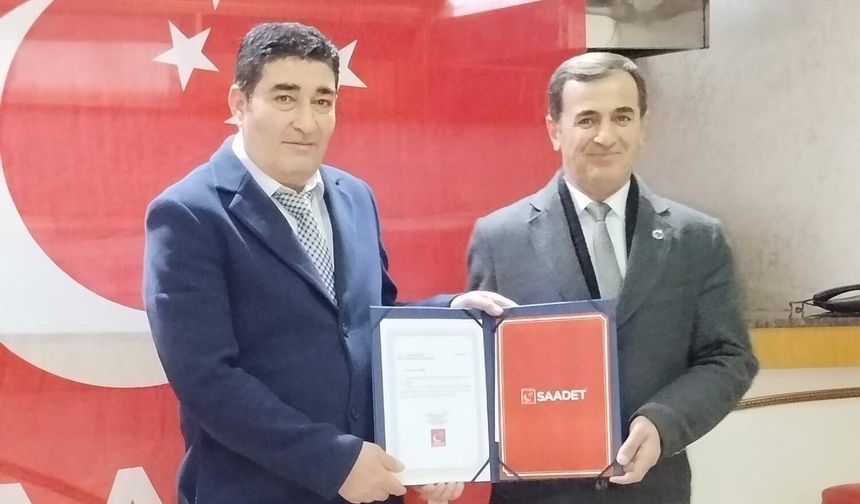 Saadet Partisi Güroymak İlçe Başkanlığına Şener Tadik Atandı