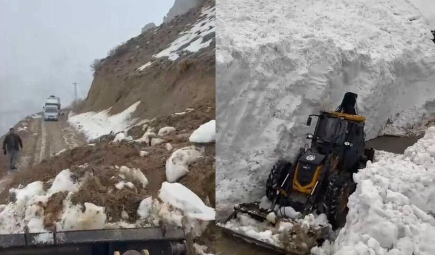 Bitlis’te yağış sonrası çığ ve heyelan oluştu