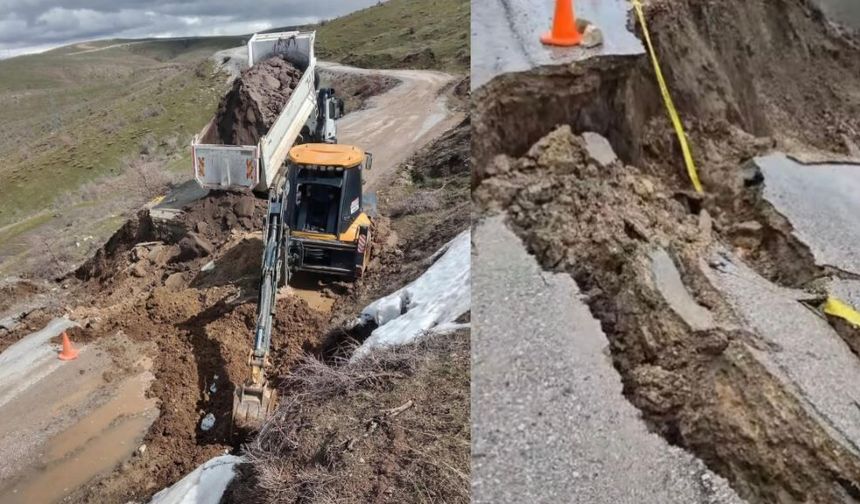 Güroymak’ta heyelan: İl Özel İdaresi ekipleri sahada