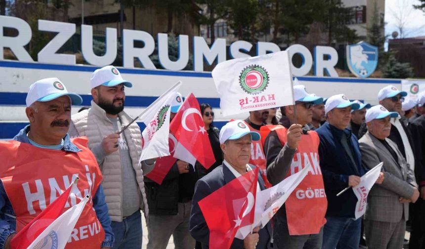 Erzurum'da 1 Mayıs'ta işçiler meydanlara indi